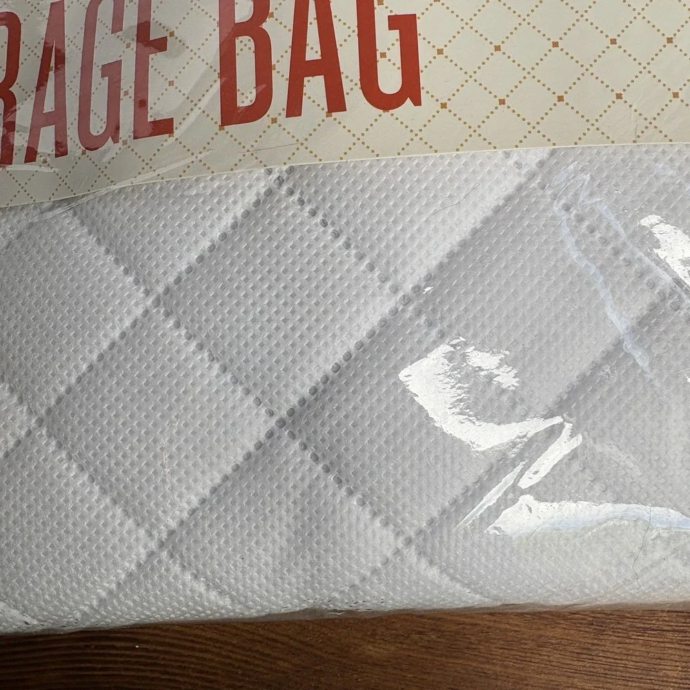 Martha Stewart Everyday Under Bed Storage Bag‎ Large White Zip Organizer New